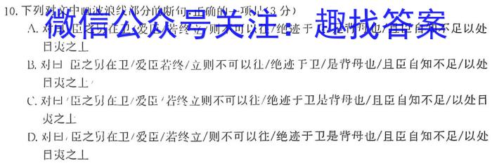 河北省邢台市部分学校2022-2023学年高三下学期4月联考语文