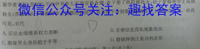 2022-2023学年安徽省七年级下学期阶段性质量检测（七）政治s