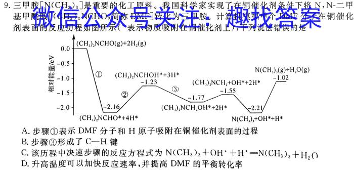 陕西学林教育 2022~2023学年度第二学期九年级期中调研试题(卷)化学