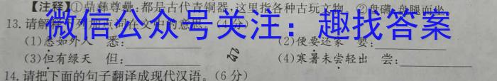 2023年4月玉林市高三年级教学质量检测语文