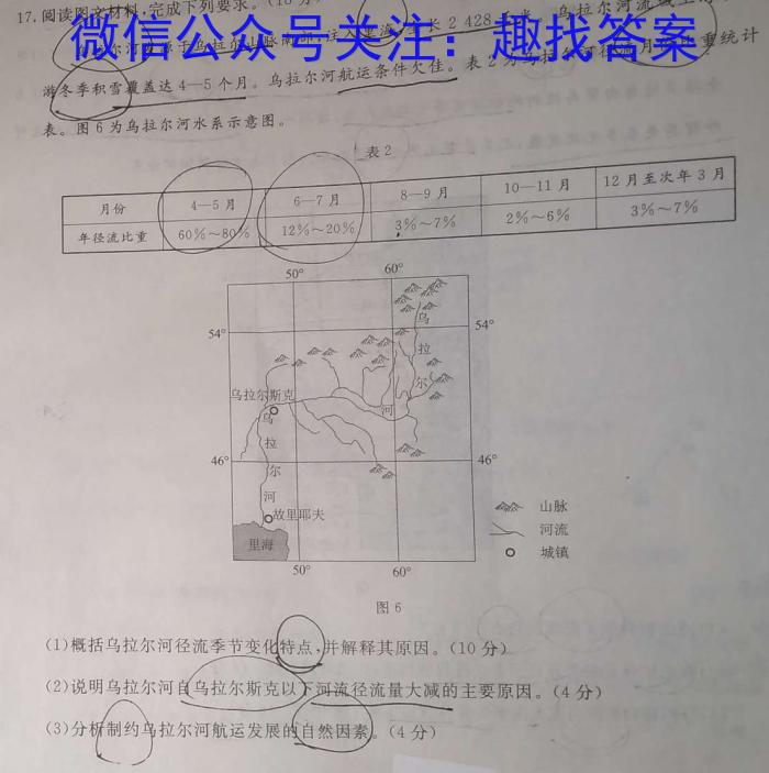 2023年安徽省初中毕业学业考试模拟仿真试卷（四）s地理