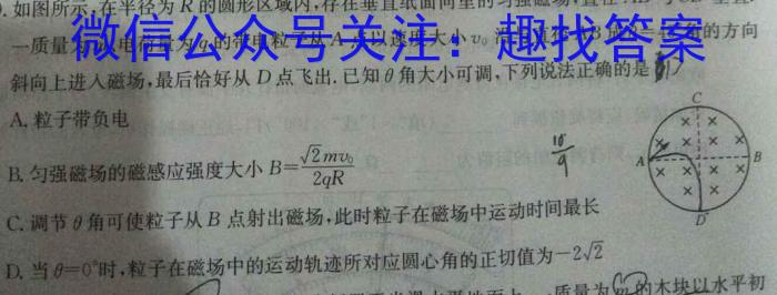 木牍大联考2023年4月安徽中考名校信息联考卷z物理