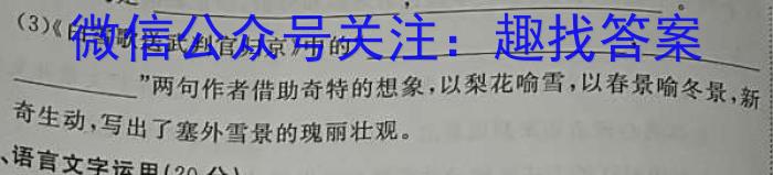 2022-2023下学期衡水金卷先享题高三三模考试语文