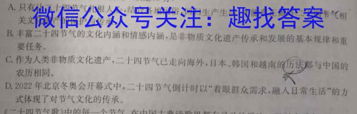 天一大联考皖豫名校联盟体2023届高中毕业班第三次考试语文