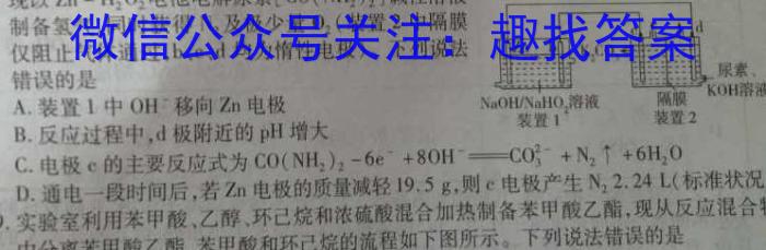 安徽省2023届九年级下学期教学评价二（期中）化学