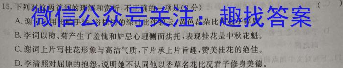 安徽省2023年鼎尖教育高三年级5月联考语文