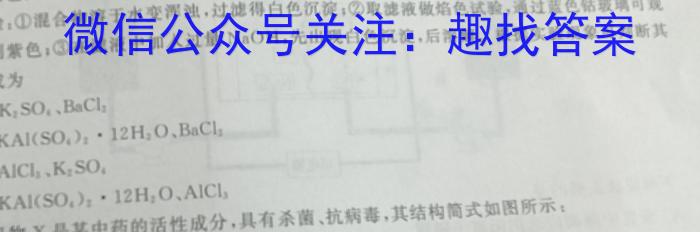 百校联赢·2023年安徽名校过程性评价三化学