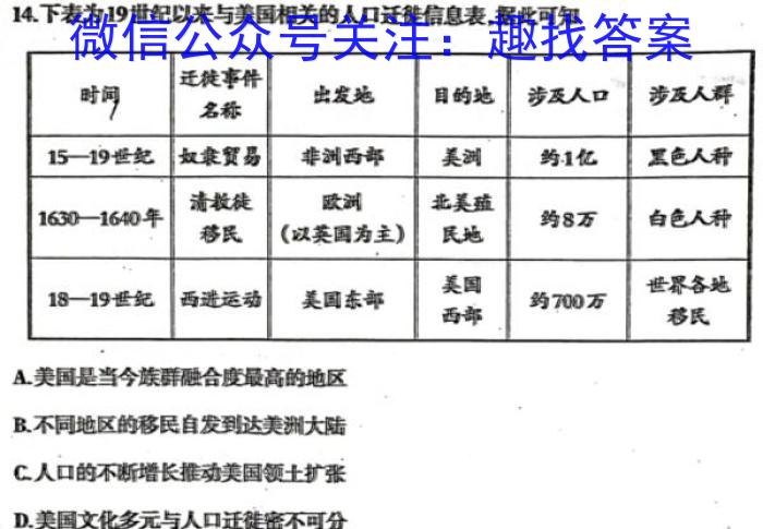 湖南新高考教学教研联盟2023届高三年级第二次联考历史