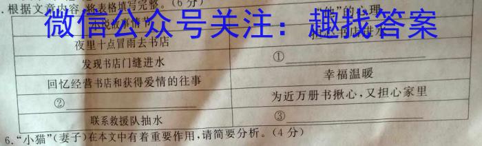天一大联考2023届高三第一次全真模拟考试语文