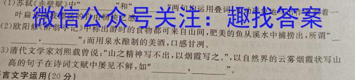 三晋名校联盟·2022-2023学年高中毕业班阶段性测试（七）语文