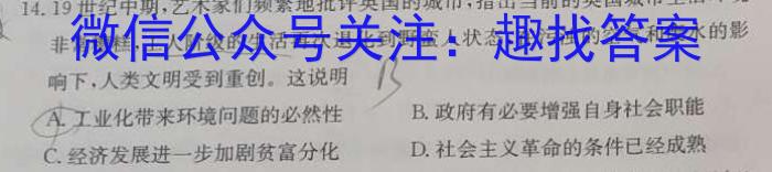 2023届九师联盟高三年级4月质量检测（新高考-河北）历史