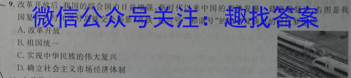 江西省2022-2023学年第二学期九年级第一次模拟检测历史