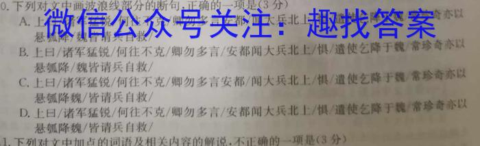 2023届中考导航总复习·模拟·冲刺卷(三)3语文