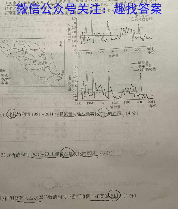 快乐考生 2023届双考信息卷·第七辑 一模精选卷 考向卷(三)地.理