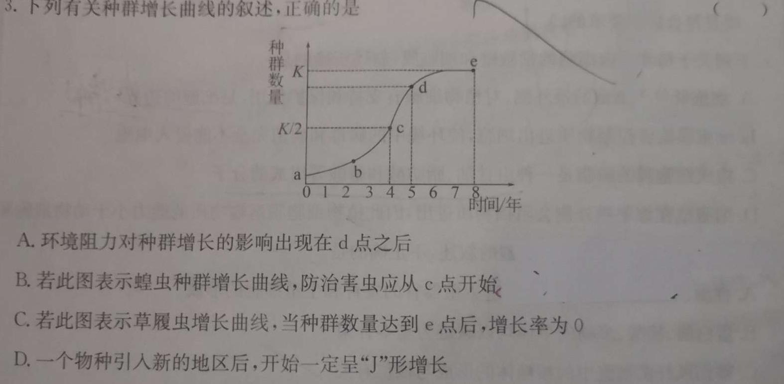 2023届中考导航总复习·模拟·冲刺卷(六)6生物