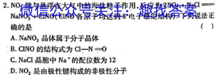 河北省沧州市2023届高三调研性模拟考试化学