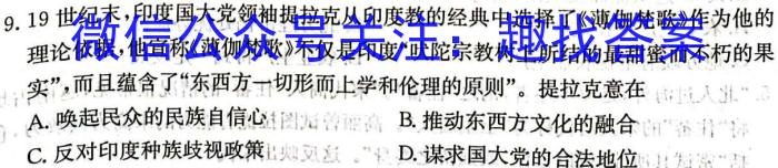 2022-2023学年山西省名校高一期中联合考试（23-414A）历史