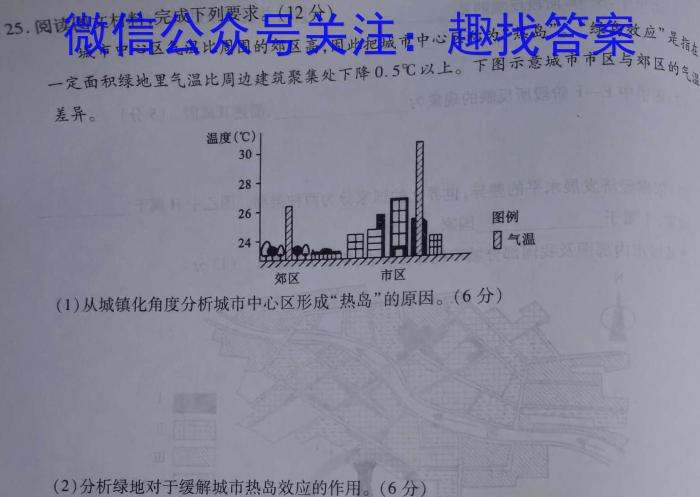 耀正文化(湖南四大名校联合编审)·2023届名校名师测评卷(八)s地理