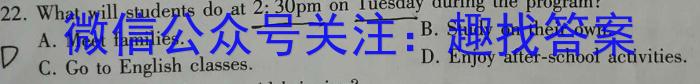 师大名师金卷2023年陕西省初中学业水平考试（一）英语