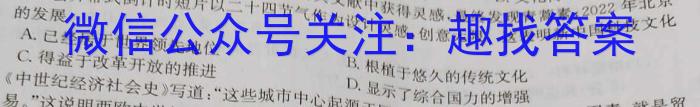 江西省2023届高三阶段性考试（23-399C）历史