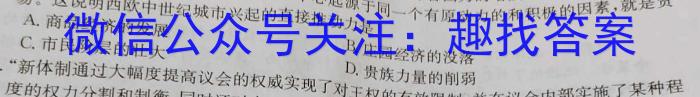 皖智教育·省城名校2023年中考最后三模（二）历史