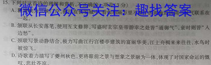 广西2023年5月高中毕业班高考模拟测试语文
