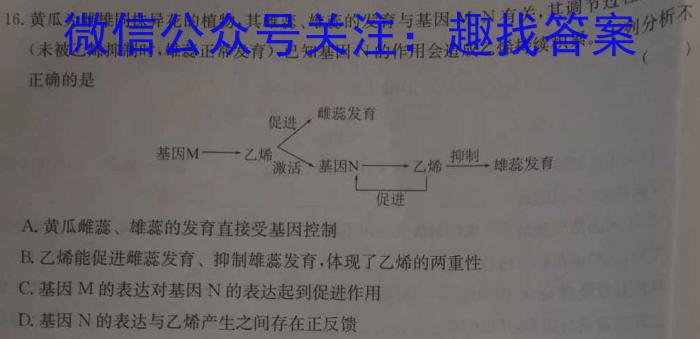 安徽省2023届九年级第七次阶段性测试(R-PGZX G AH)生物