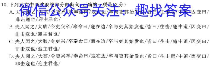 昆明市2023届“三诊一模”高考模拟考试（5月）语文