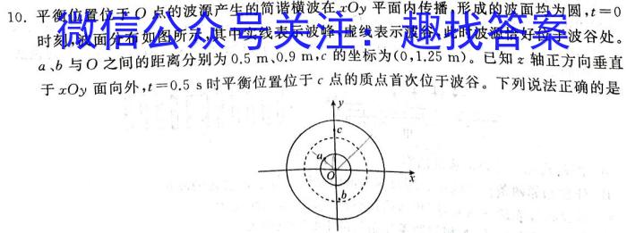 考前信息卷·第七辑 砺剑·2023相约高考 名师考前猜题卷(一)z物理