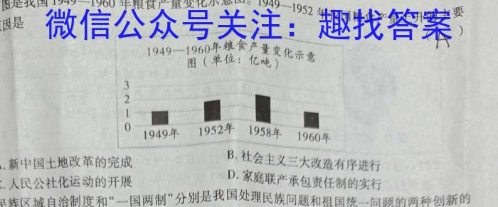 天壹名校联盟·2023年上学期高一期中联考历史