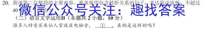 河南省驻马店市2022-2023学年度第二学期期中学业水平测试试卷语文