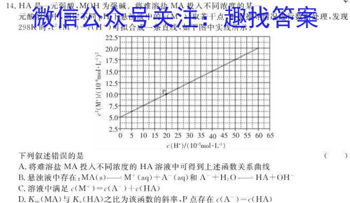 2023年“皖南八校”高三第三次大联考（4月）化学