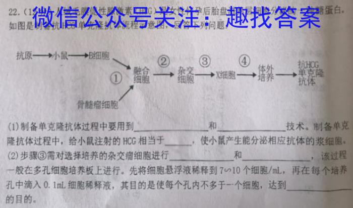 2024届广东大联考高二4月联考（23-388B）生物