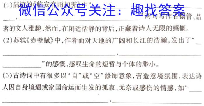 2023年衡水名师卷高考模拟压轴卷 老高考(三)语文