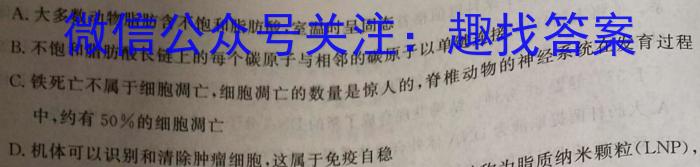 安徽省2025届七年级下学期教学评价二（期中）生物