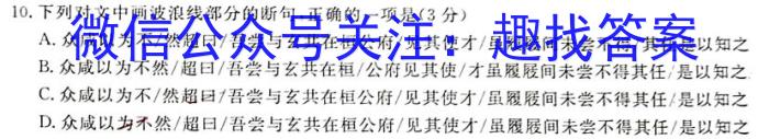 2023年商洛市第三次高考模拟检测试卷(23-432C)语文