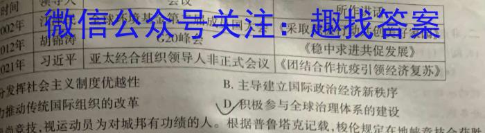 2023届柳州高中/南宁三中高三(4月)联考历史