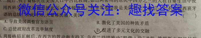 木牍&老庄大联考2023年4月安徽中考名校信息联考卷历史