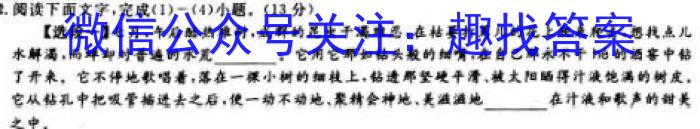 湘教考苑 2023年高考模拟试卷(试题卷四)语文