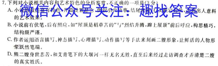 安徽省2022-2023学年七年级下学期教学质量调研一语文