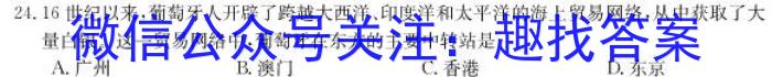 天一大联考·安徽卓越县中联盟 2024-2023学年高三年级第二次联考历史