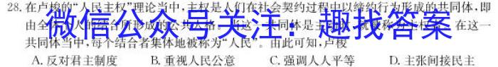 ［二轮］2023年名校之约·中考导向总复习模拟样卷（六）历史