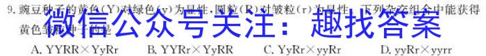 2023年高二年级九师联盟湖北省期中考试生物