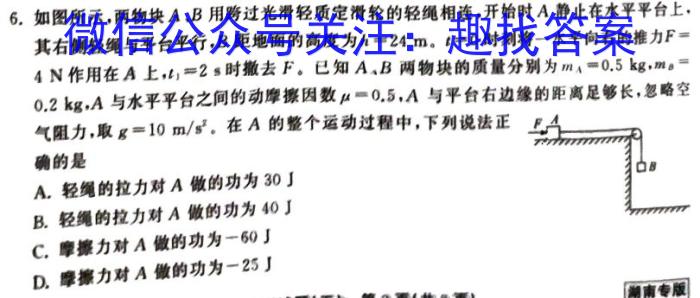 2023届衡水金卷先享题压轴卷(二)福建专版f物理