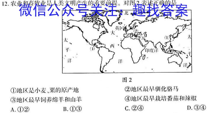 一步之遥 2023年河北省初中综合复习质量检测(二)2历史