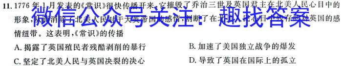 武汉市部分重点中学2024-2023学年度高二年级下学期期中联考历史