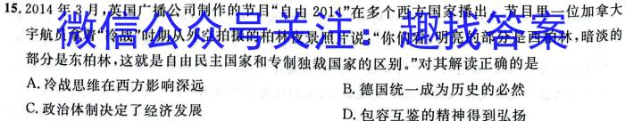 安徽省2023届九年级下学期教学质量检测（六）政治s