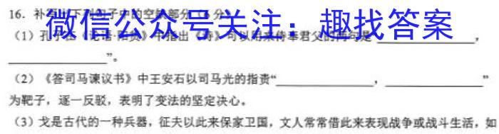 考前信息卷·第七辑 砺剑·2023相约高考 名师考前猜题卷(二)语文