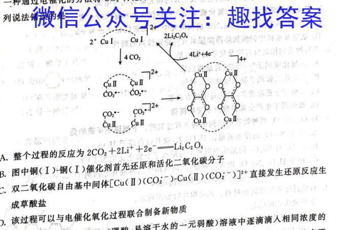 2023年普通高等学校招生伯乐马模拟考试(六)化学