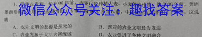 金考卷2023年普通高等学校招生全国统一考试 新高考卷 押题卷(四)历史